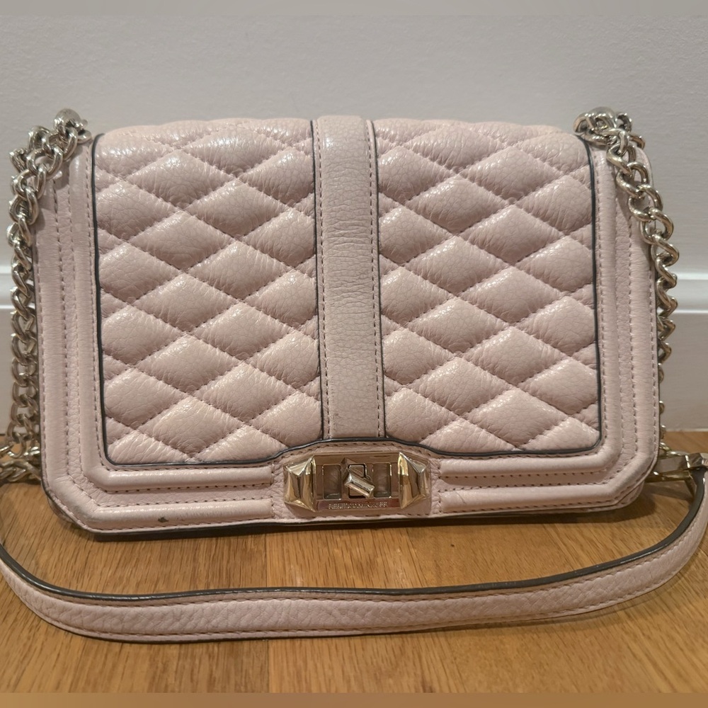 Rebecca Minkoff Quilted Pink Chain Shoulder Bag